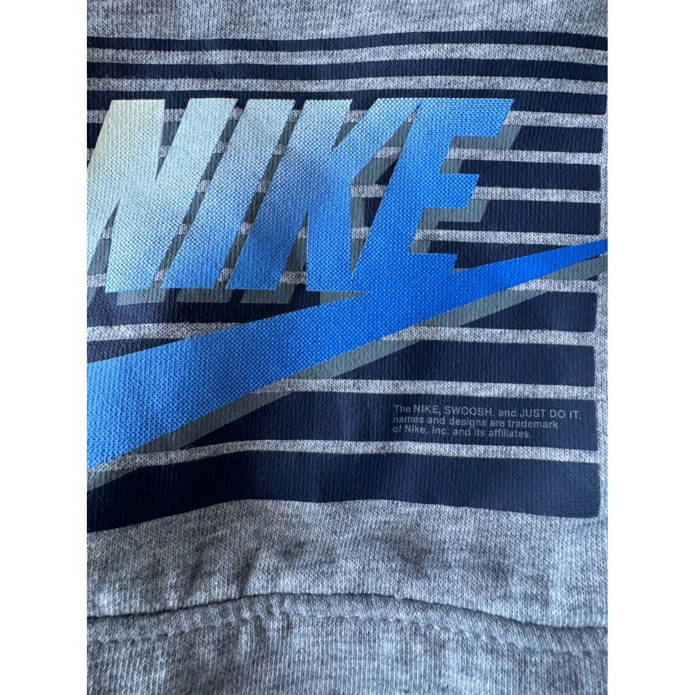 Nike Kids Heather Gray Blue Gradient Logo Fleece Hoodie Toddler Size 2T M412-042 - Picture 7 of 8